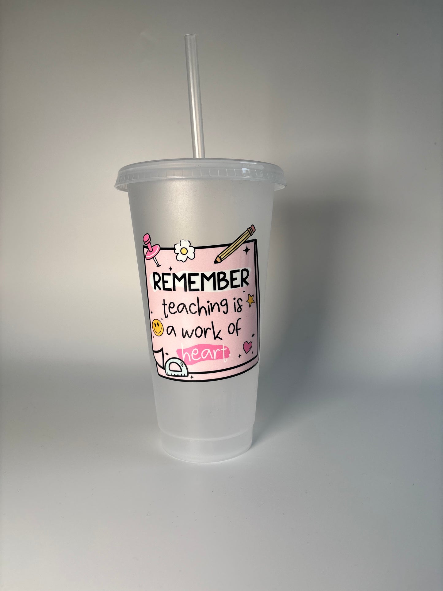 Remember Teaching Is a Work of Art” – Inspirational Cold Cup for Teachers