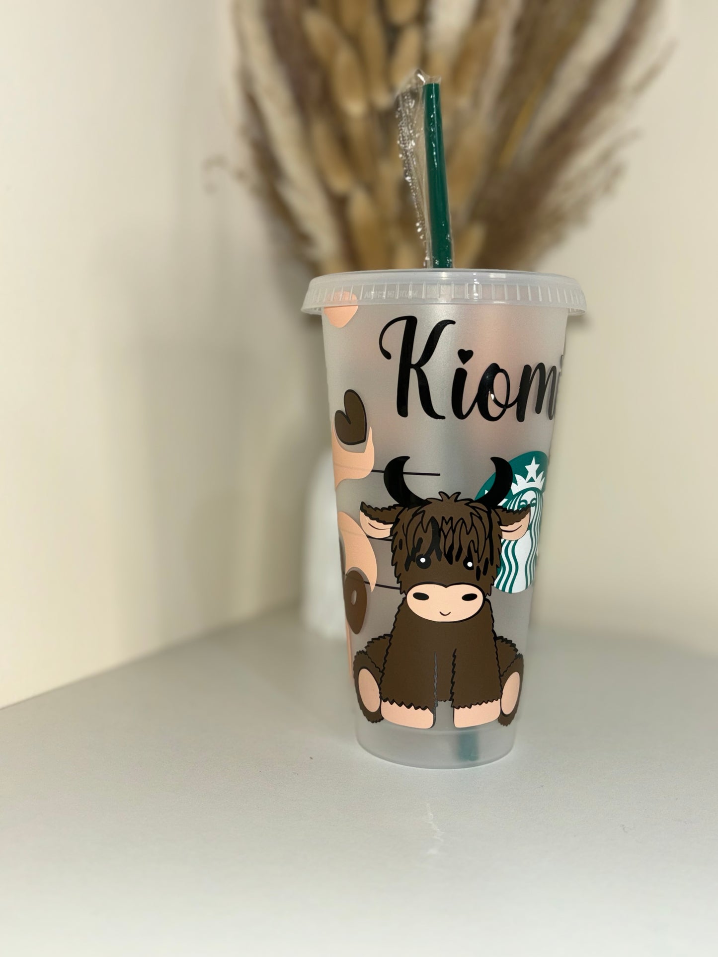 Highland Cow Personalised Starbucks Cup