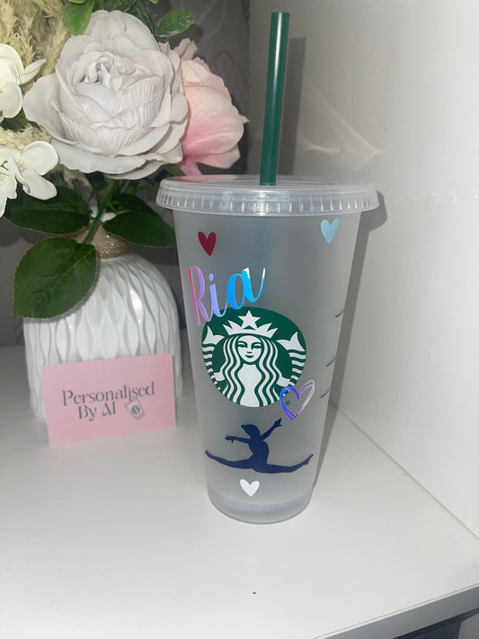 Personalised Gymnastic Themed Starbucks Cup