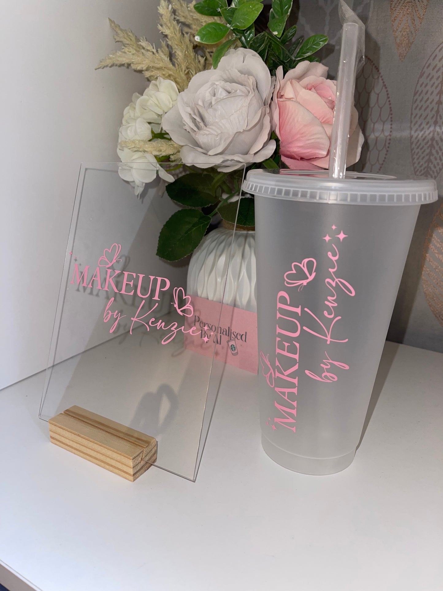 Tumbler & Acrylic Sign Bundle (Perfect for businesses)