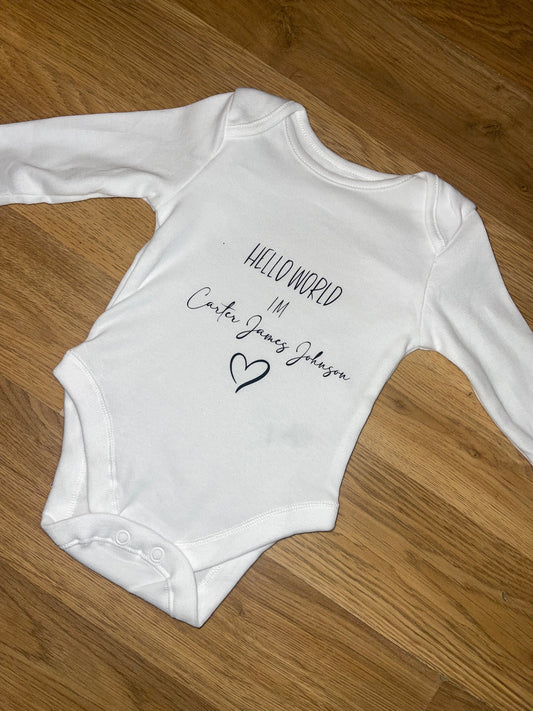 Personalised Pregnancy Baby Grow