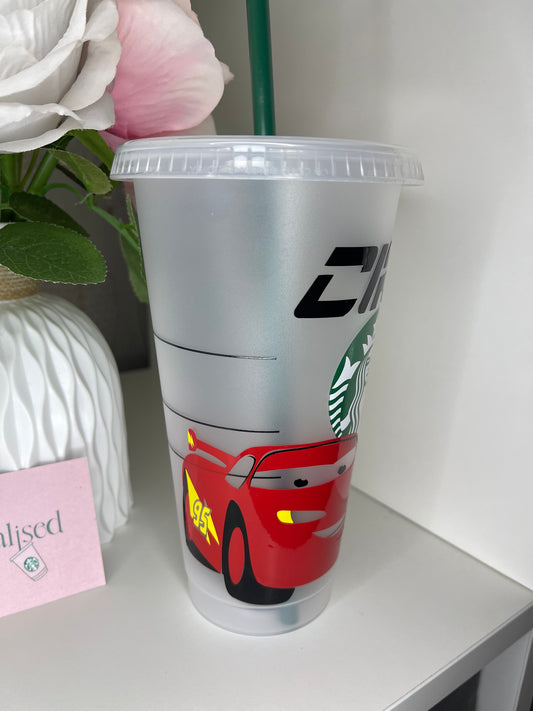 Personalised Lightening Mcqueen Starbucks Cup