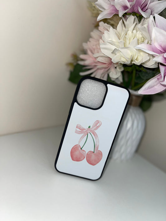 Pink Cherry Bow Phone Case