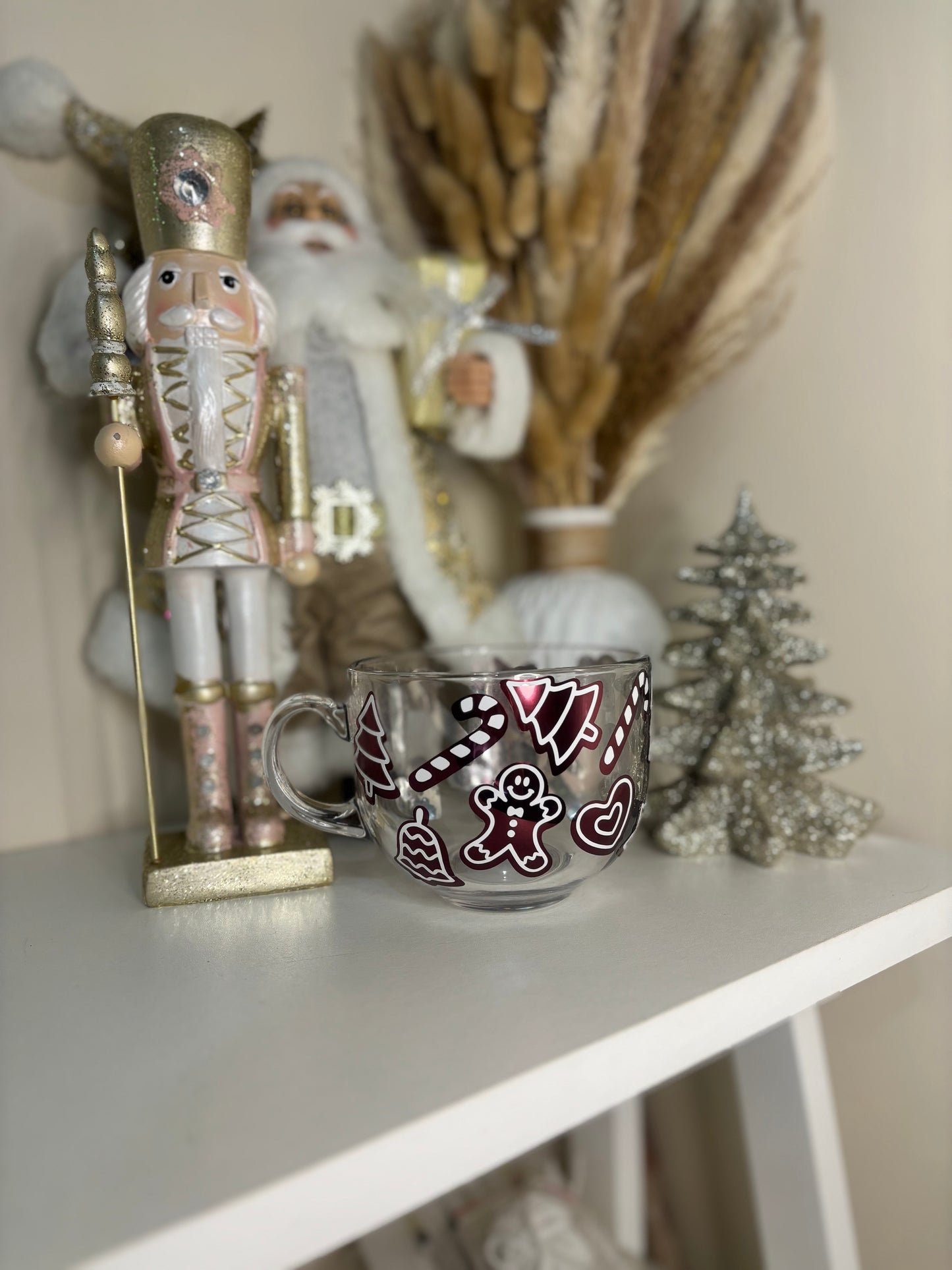 Christmas Cookie Large Glass Mug