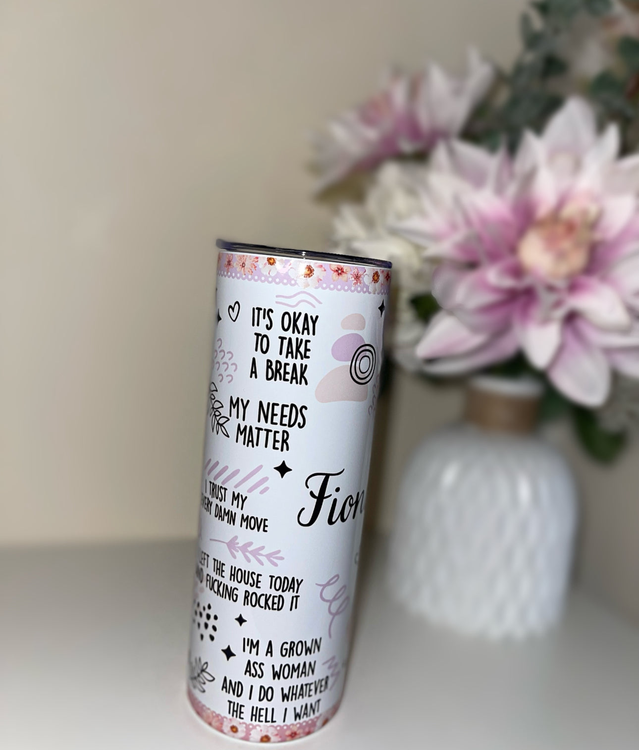 Self Love Affirmations 20oz Insulated Tumbler