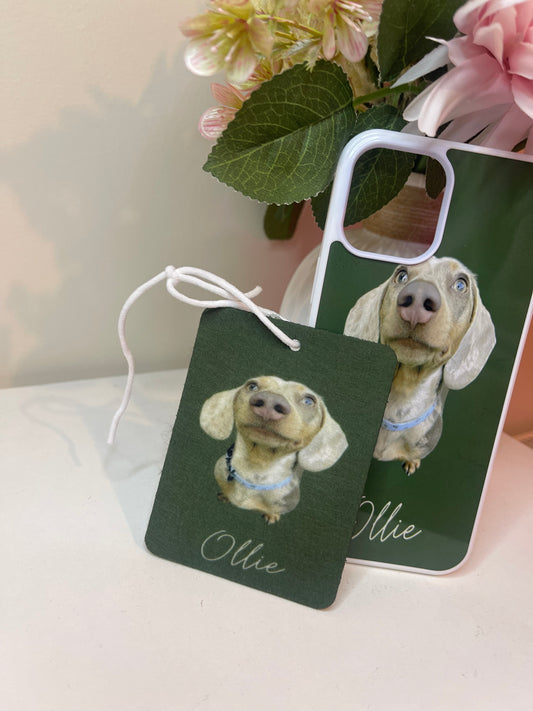 Personalised Pet Phone Case & Air Freshener Bundle