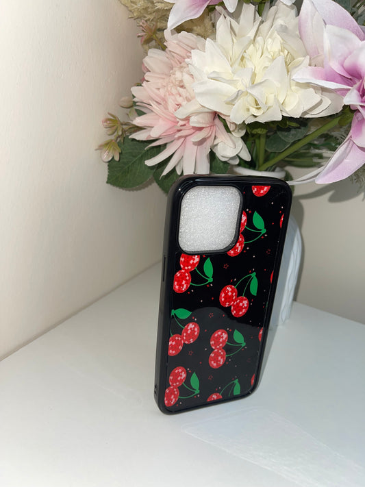 Black & Red Cherry Phone Case