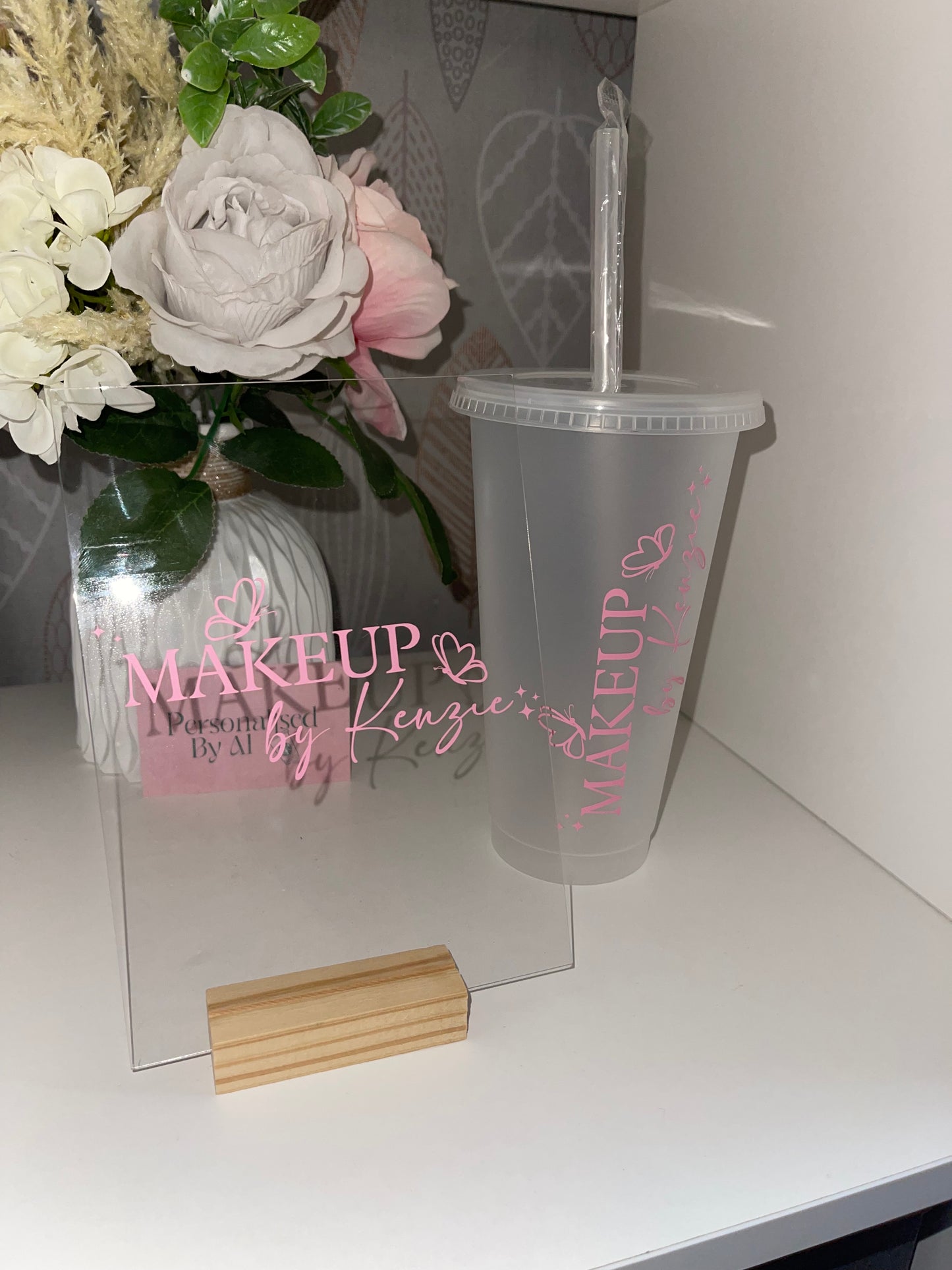 Tumbler & Acrylic Sign Bundle (Perfect for businesses)