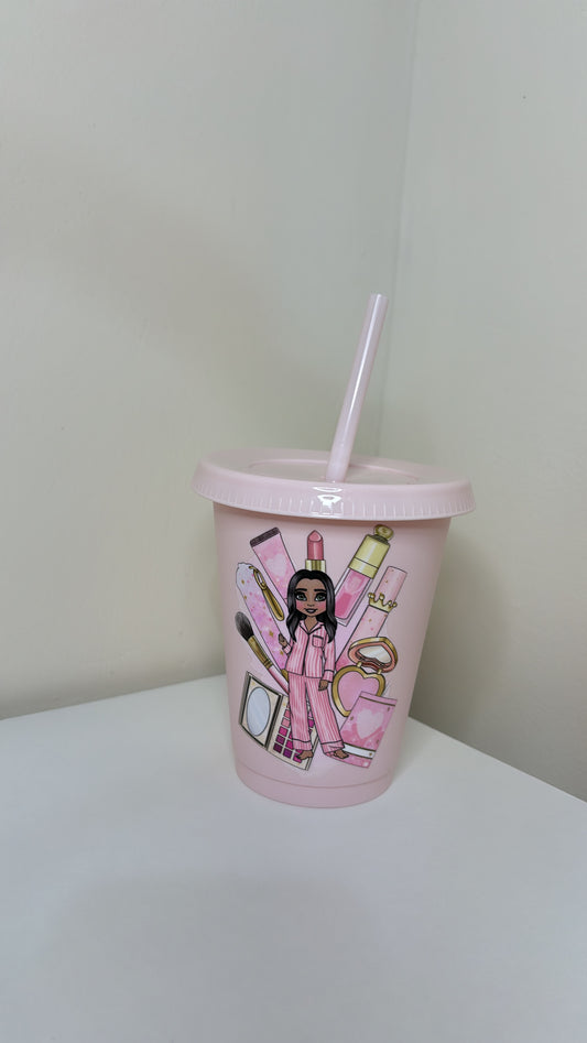 Dolly Baby Pink Cold Cup, 16oz