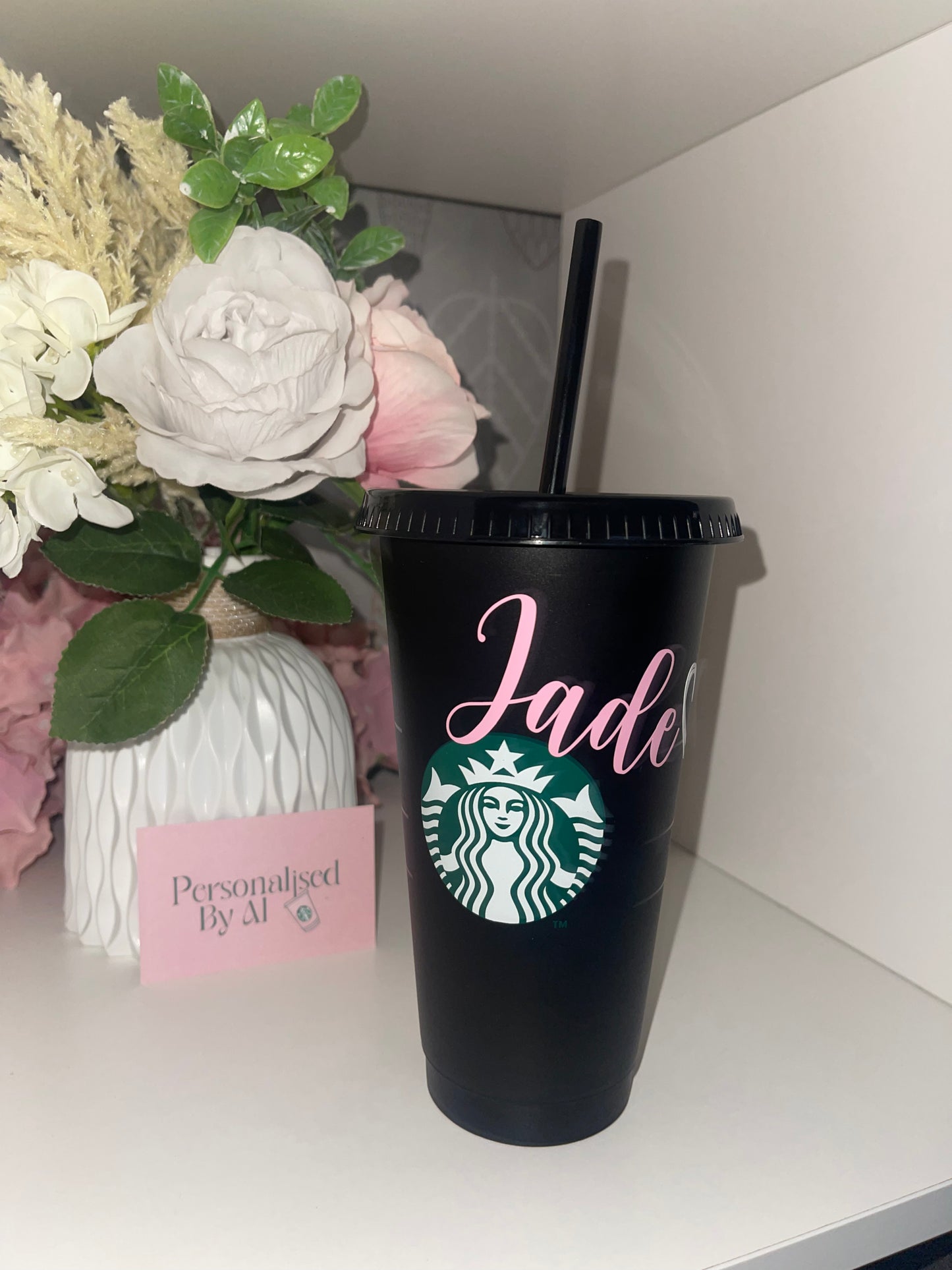 Personalised Black Starbucks Cup