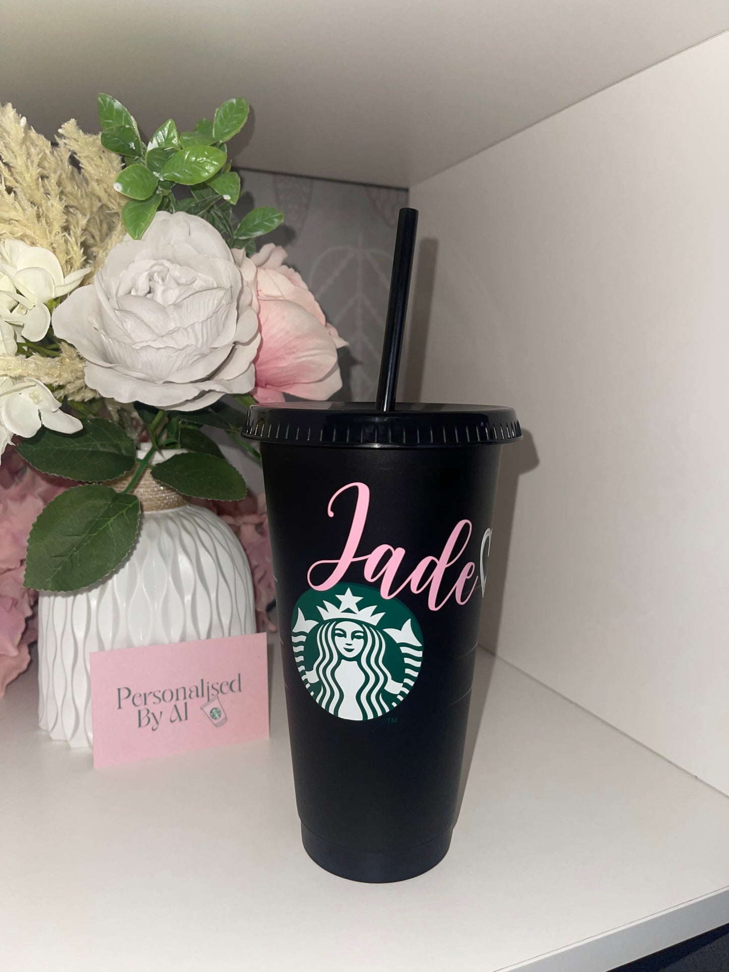 Personalised Black Starbucks Cup