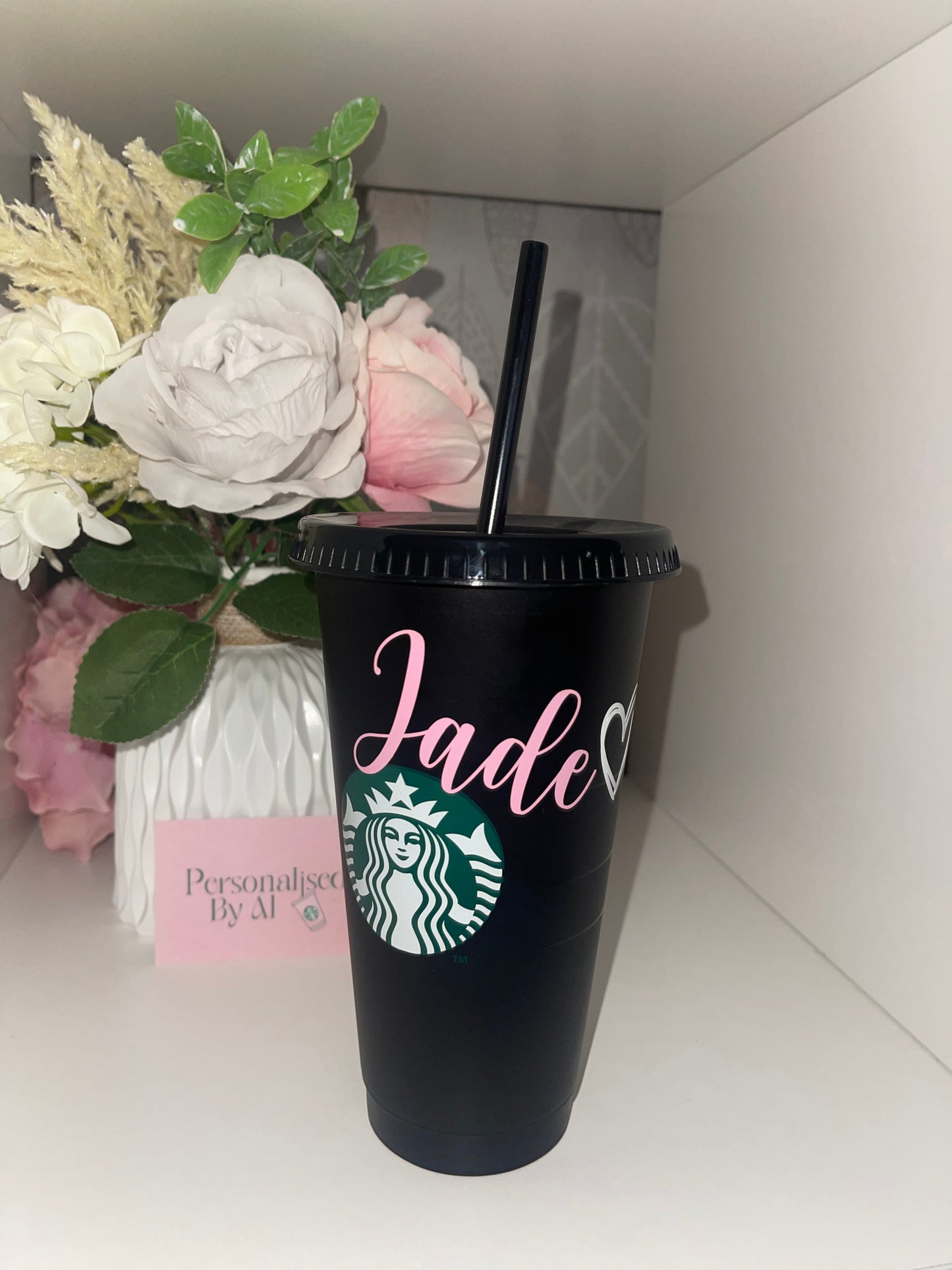 Personalised Black Starbucks Cup