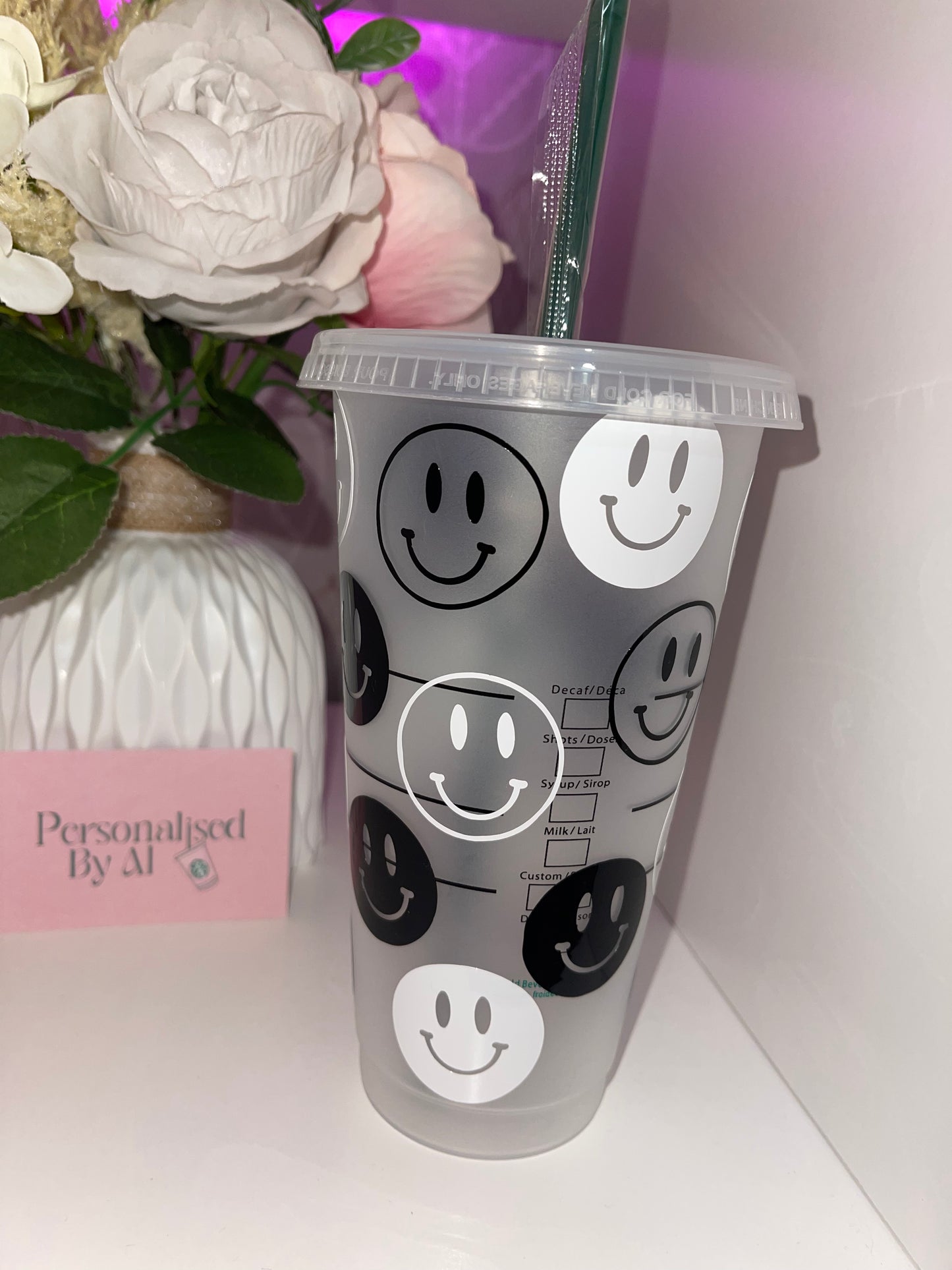 Personalised Smiley Starbucks Cup