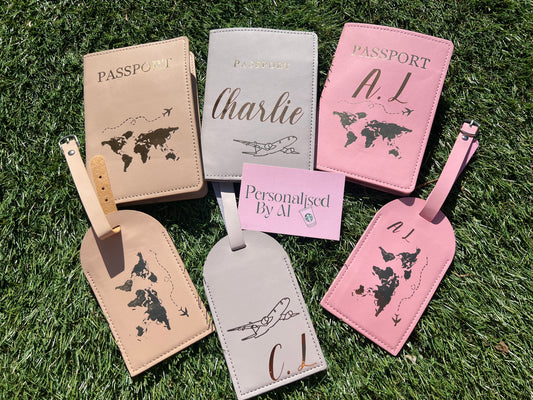 Personalised Passport Cover + Luggage Tag (Travel Collection)