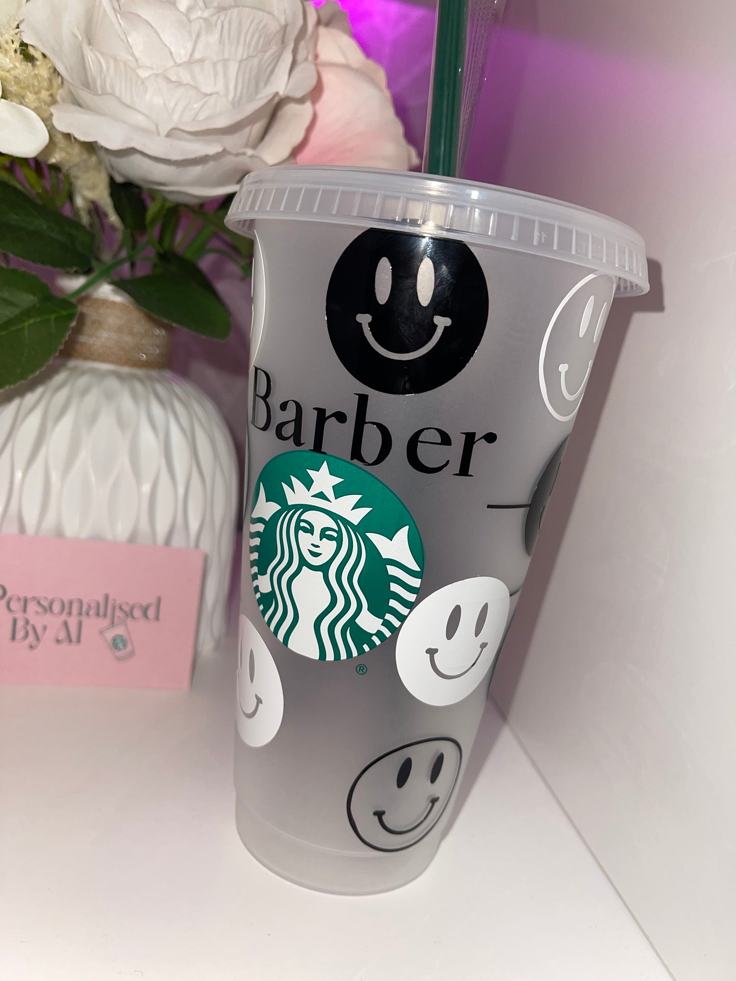 Personalised Smiley Starbucks Cup