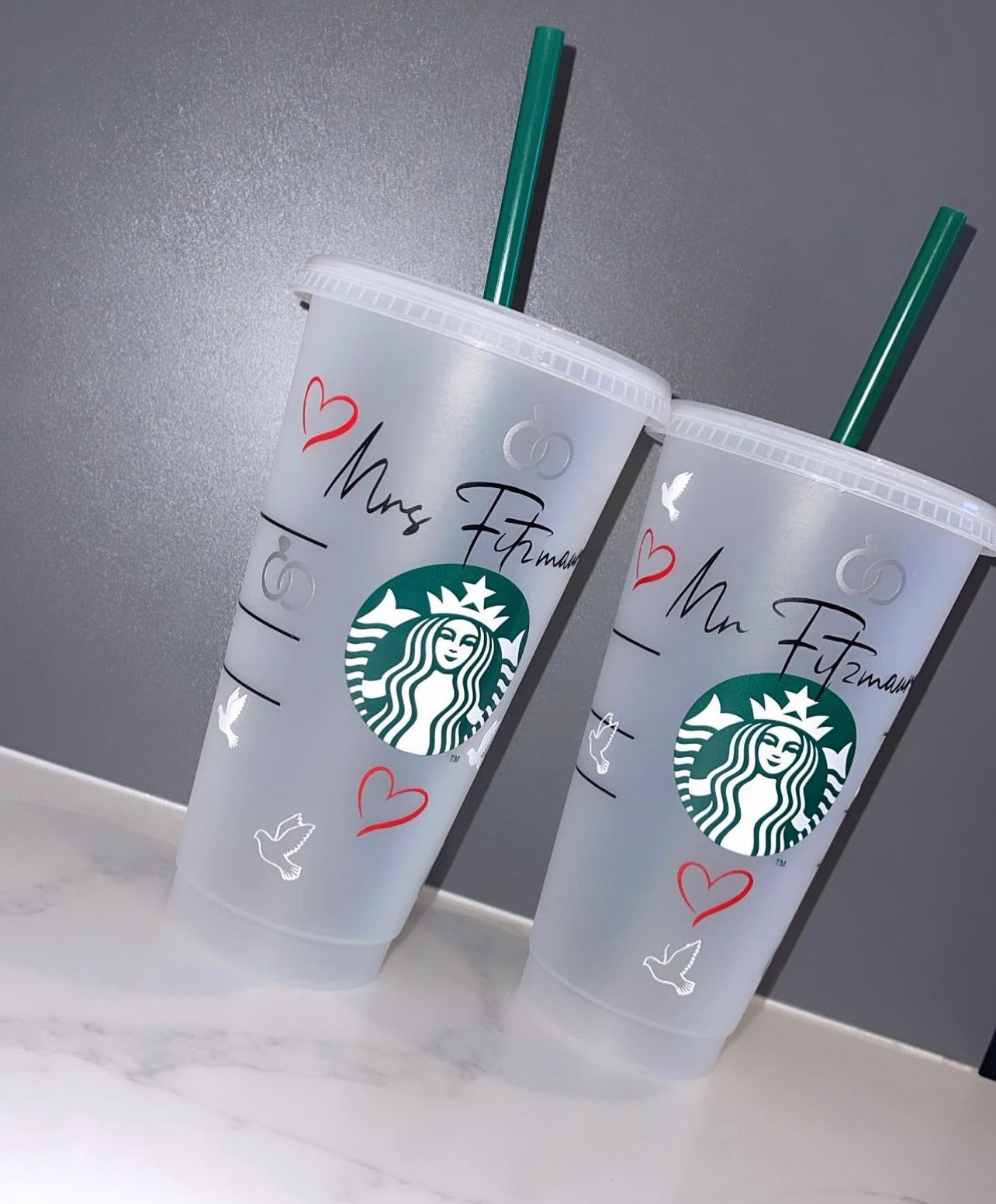 Personalised MR & MRS Bridal Starbucks Cup