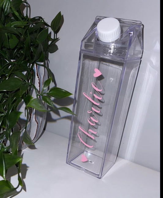 Personalised Milk Carton Water Bottle